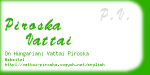 piroska vattai business card